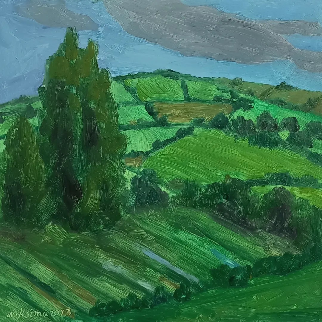 Oil on woodpanel — 1